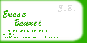 emese baumel business card